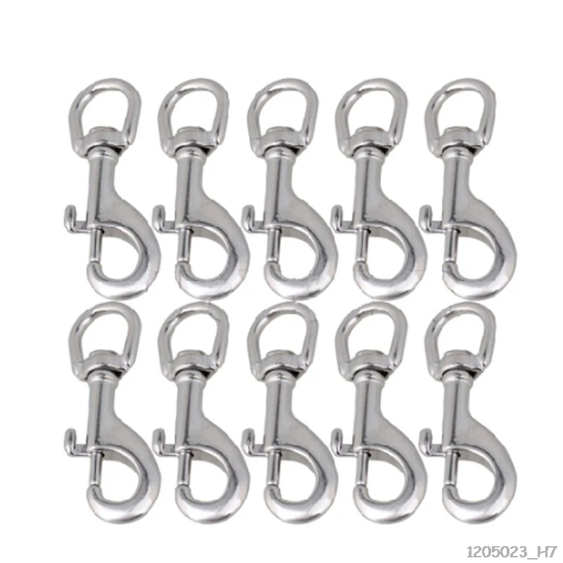 10Pcs 75mm/2.95in Swivel-Eye Bolt Snap Hooks Stainless Steel Silver Multi-Function Spring Snap Joints
10Pcs 75mm/2.95in Swivel-Eye Bolt Snap Hooks Stainless Steel Silver Multi-Function Spring Snap Joints