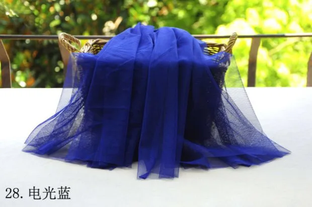 

5 yards Blue plain tulle netting fabric fine tulle for bridal veil dress,mesh earth tone for tutu wedding decors 30+ colors