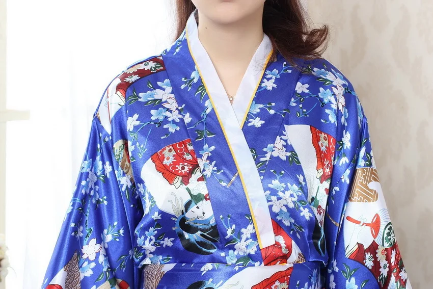 2016 Traditional Japanese Clothing Unique Japanese Flower Long Kimono Japan Silk Costume Blue Komono
2016 Traditional Japanese Clothing Unique Japanese Flower Long Kimono Japan Silk Costume Blue Komono
