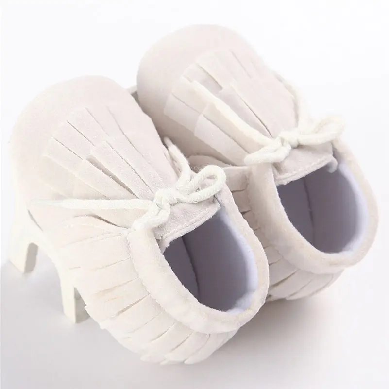 Обувь для новорожденных мальчиков и девочек с кисточками мягкой подошвой|prewalker