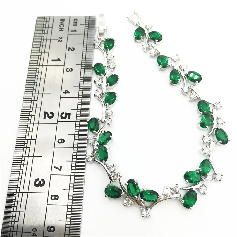 2015 New Style Tree Leaf Sterling Silver Chain Bracelet Women Green White Zircon Jewelry 7INCH 18CM Free shipping
2015 New Style Tree Leaf Sterling Silver Chain Bracelet Women Green White Zircon Jewelry 7INCH 18CM Free shipping