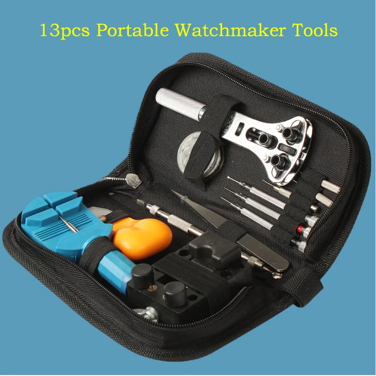 2016 Free Shipping 13Pcs Portable Watchmaker Tools Pin Remover Adjuster Case Opener Wrist Watch Repair Tool Set Kit DIY Tools
2016 Free Shipping 13Pcs Portable Watchmaker Tools Pin Remover Adjuster Case Opener Wrist Watch Repair Tool Set Kit DIY Tools