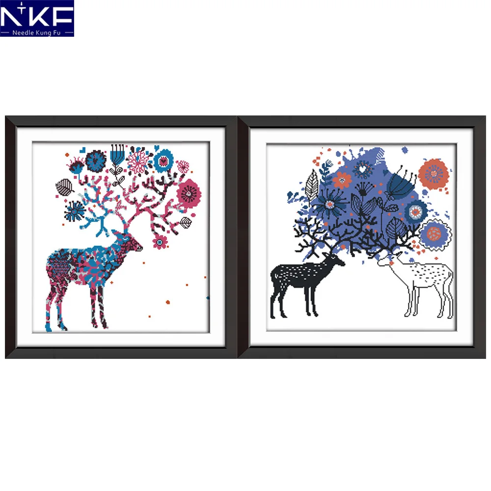 NKF Elk Animal Pattern Painting Counted or Stamped 11CT14CT Chinese Cross Stitch Embroidery Needlework Sets
NKF Elk Animal Pattern Painting Counted or Stamped 11CT14CT Chinese Cross Stitch Embroidery Needlework Sets