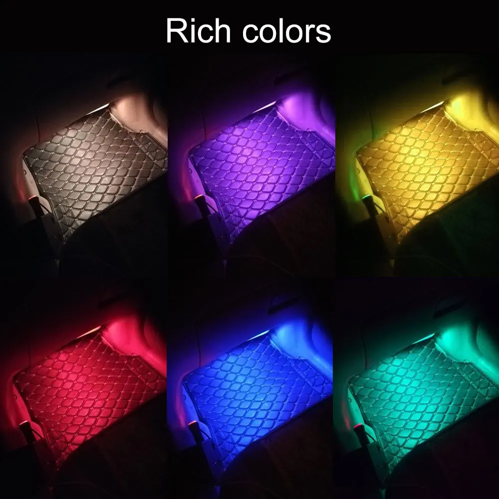 4Pcs SMD5050 Car GRB LED Light Car Interior Decorative Light 12V Car Styling Decorative Atmosphere Lamp Auto Strip Lights Colors
4Pcs SMD5050 Car GRB LED Light Car Interior Decorative Light 12V Car Styling Decorative Atmosphere Lamp Auto Strip Lights Colors