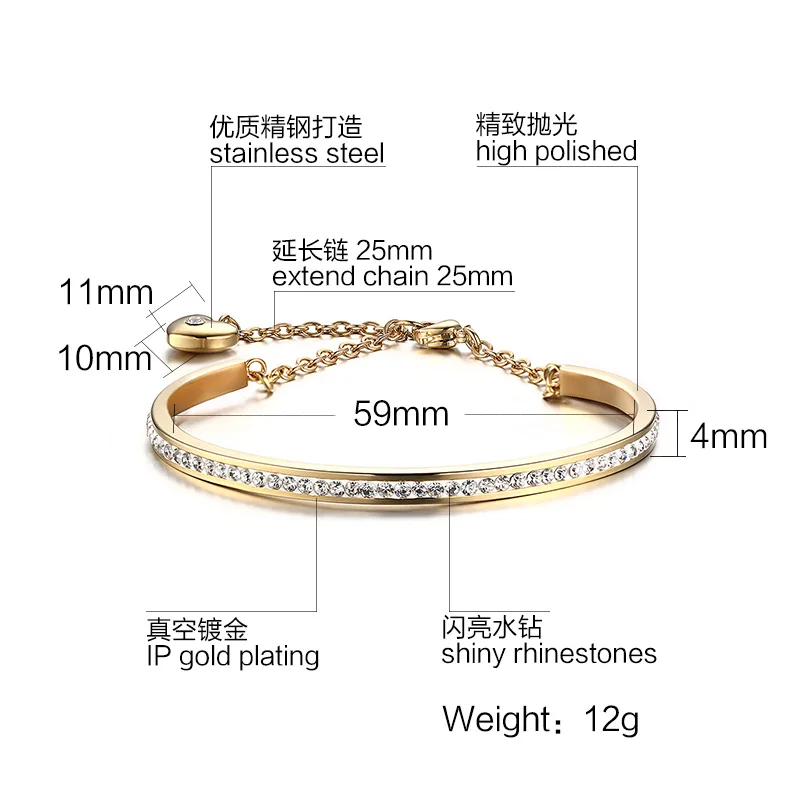2020 new Bracelet in Chain Link Adjustable Bracelet Bangle Tennis Bracelet for Women Bridal Wedding Jewelry
2020 new Bracelet in Chain Link Adjustable Bracelet Bangle Tennis Bracelet for Women Bridal Wedding Jewelry