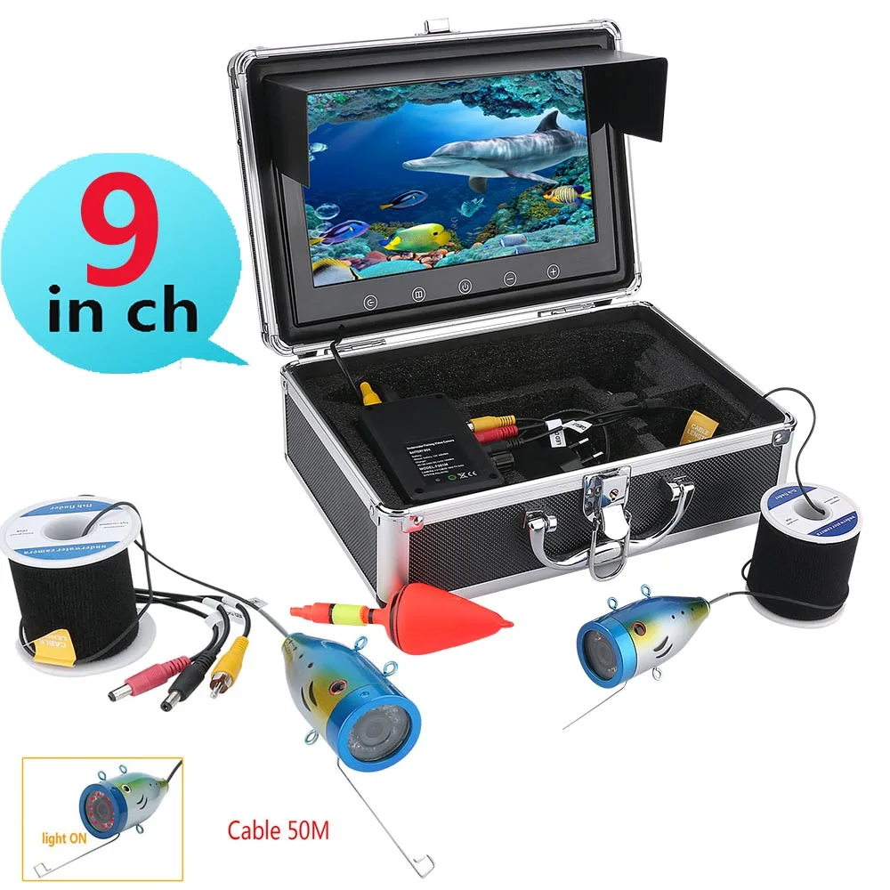 MAOTEWANG 9" Inch Color Monitor 1000tvl Underwater Fishing Video Camera Kit 12 PCS LED Lights Fishing Finders
MAOTEWANG 9" Inch Color Monitor 1000tvl Underwater Fishing Video Camera Kit 12 PCS LED Lights Fishing Finders