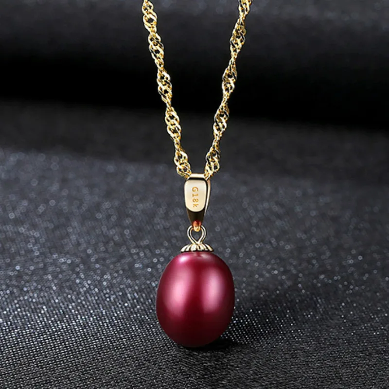 18K Gold Pearl Necklace Pendant Freshwater Pearl Jewelry Necklaces&Pendant White/Red/Pink/Black/Wine Red/Purple Charm Necklace
18K Gold Pearl Necklace Pendant Freshwater Pearl Jewelry Necklaces&Pendant White/Red/Pink/Black/Wine Red/Purple Charm Necklace