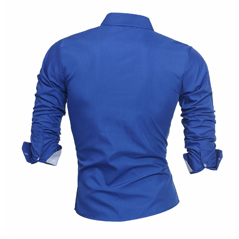 Spring Autumn Men Long Sleeve Shirt New 2019 Turn-Down Collar Men's Casual Shirt Slim Fit Plus Size Patchwork Color Men Clothing
Spring Autumn Men Long Sleeve Shirt New 2019 Turn-Down Collar Men's Casual Shirt Slim Fit Plus Size Patchwork Color Men Clothing