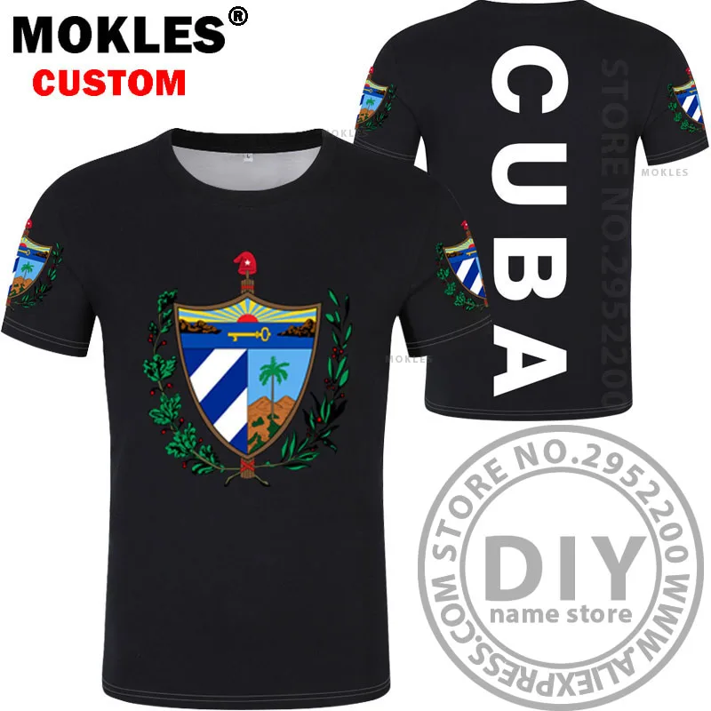Куба футболка diy Бесплатная изготовление под заказ имя номер Футболка