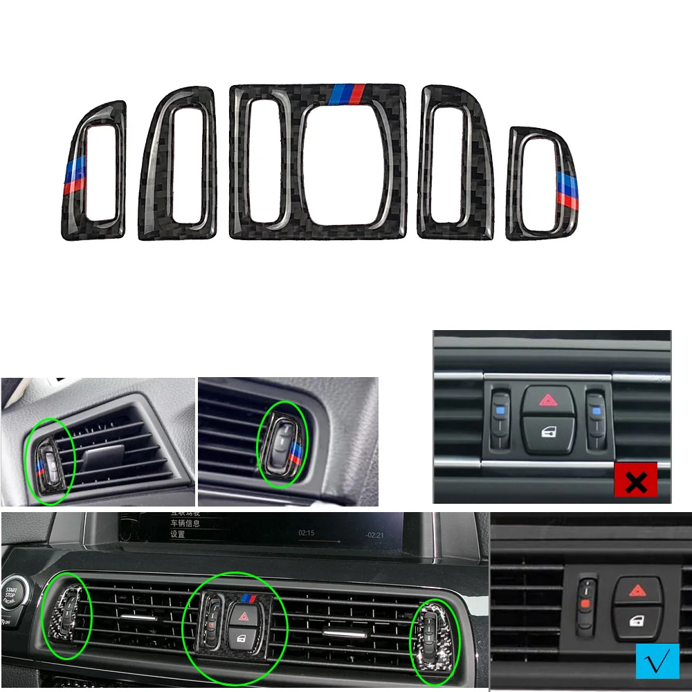 1set Carbon Fiber Interior Air Conditioning Vent Outlet Trim Cover Sticker for BMW F10 11-17 5 series 528i 530i 535i LHD New
1set Carbon Fiber Interior Air Conditioning Vent Outlet Trim Cover Sticker for BMW F10 11-17 5 series 528i 530i 535i LHD New
