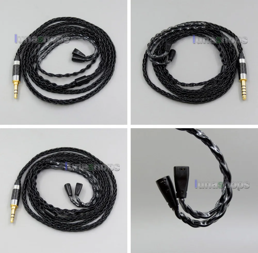 Black 8 core 2.5 4.4 Balanced Pure Silver Plated Earphone Cable For Sennheiser IE8 IE8i IE80 IE80 LN006103
Black 8 core 2.5 4.4 Balanced Pure Silver Plated Earphone Cable For Sennheiser IE8 IE8i IE80 IE80 LN006103