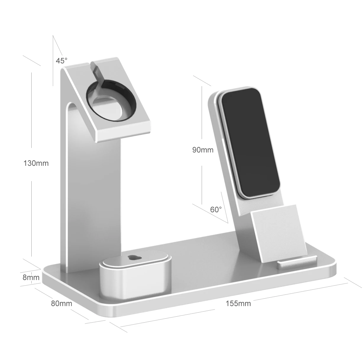 Aluminium Alloy Charger Charging Holder Stand Dock Station Bracket For Apple Watch for iPhone for AirPods Metal Kickstand Cradle
Aluminium Alloy Charger Charging Holder Stand Dock Station Bracket For Apple Watch for iPhone for AirPods Metal Kickstand Cradle