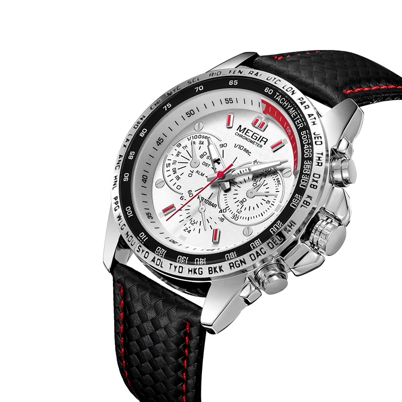 MEGIR Brand Sport Mens Watches Chronograph Analog Quartz Men's Watch PU Leather Strap Waterproof Watch Men Relogio Masculino
MEGIR Brand Sport Mens Watches Chronograph Analog Quartz Men's Watch PU Leather Strap Waterproof Watch Men Relogio Masculino