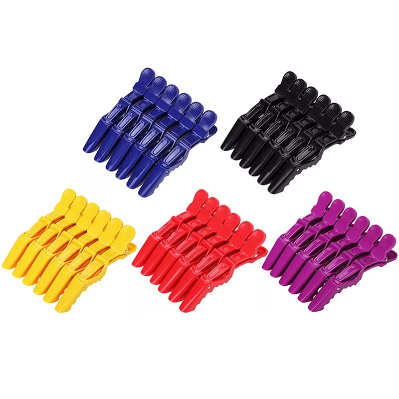 

6Pcs/Set Hair Clips Mouth Professional Hairdressing Beak Sectioning Clips Crocodile Hairpins Salon Hair Care Styling Tools