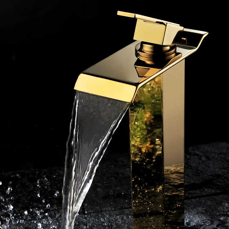 Free ship Single Hole Bathroom Vessel Sink Square Faucet mixer tap tall TI-gold clour
Free ship Single Hole Bathroom Vessel Sink Square Faucet mixer tap tall TI-gold clour