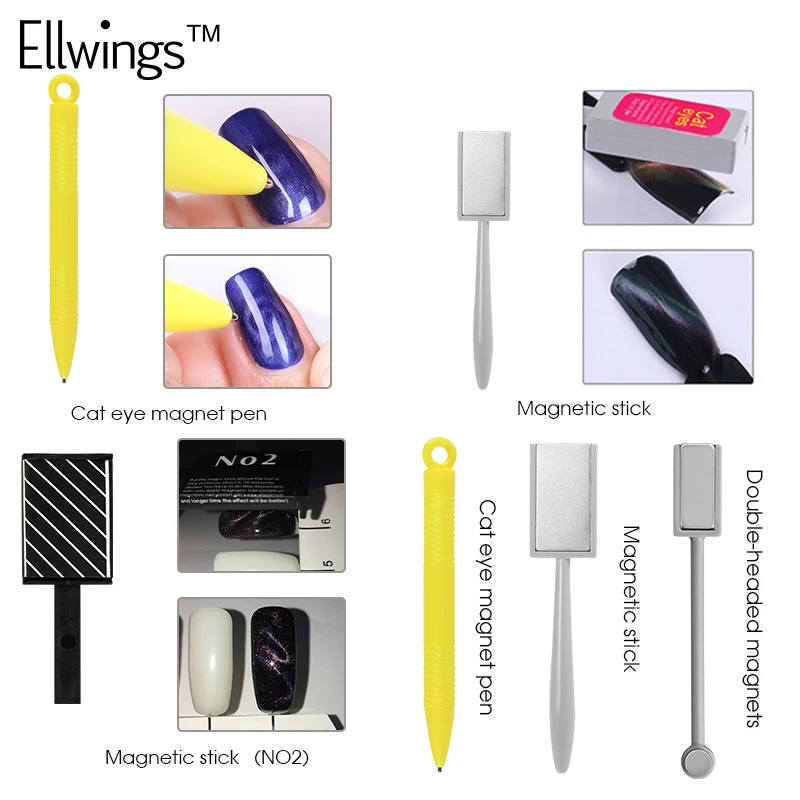 Лак ellwings Magnet Набор для гель лак ногтей маникюр инструмент кошачьего глаза