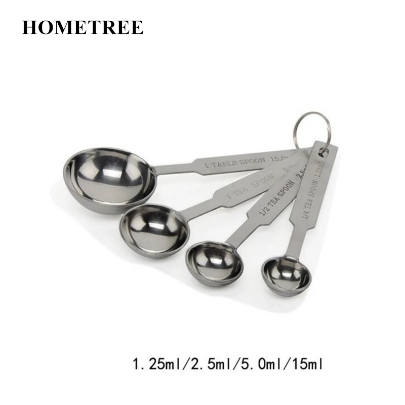 HOMETREE 4 Pcs/Set Measuring Cup Stainless Steel Kitchen Measuring Tools Sets Baking Sugar Coffee Graduated Spoons Cooking H343
HOMETREE 4 Pcs/Set Measuring Cup Stainless Steel Kitchen Measuring Tools Sets Baking Sugar Coffee Graduated Spoons Cooking H343