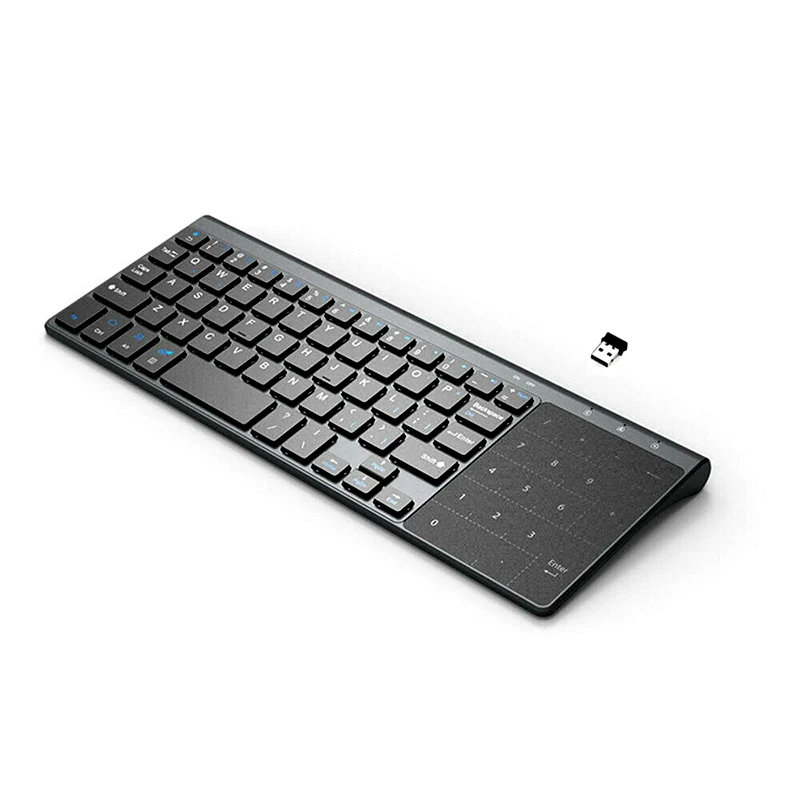 Фото 2 4G Беспроводная мини клавиатура с сенсорной панелью и цифровой для Windows ПК