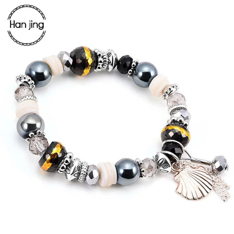 Pulseiras Feminina Bohemian Bracelets Bangles DIY Gifts For Women Crystal Beads Scallop Charm Bracelet Bijoux Femme Boho Jewelry
Pulseiras Feminina Bohemian Bracelets Bangles DIY Gifts For Women Crystal Beads Scallop Charm Bracelet Bijoux Femme Boho Jewelry