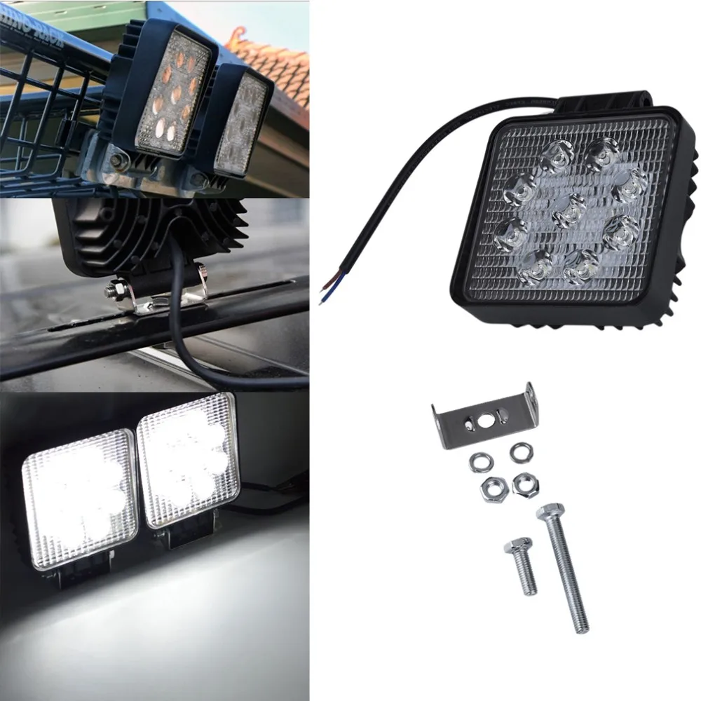 2Pcs 27W 4 Inch LED Work Light 12V IP67 Waterproof Fog Light Off Road ATV Tractor Train Bus Boat ATV UTV Universal Work Light
2Pcs 27W 4 Inch LED Work Light 12V IP67 Waterproof Fog Light Off Road ATV Tractor Train Bus Boat ATV UTV Universal Work Light