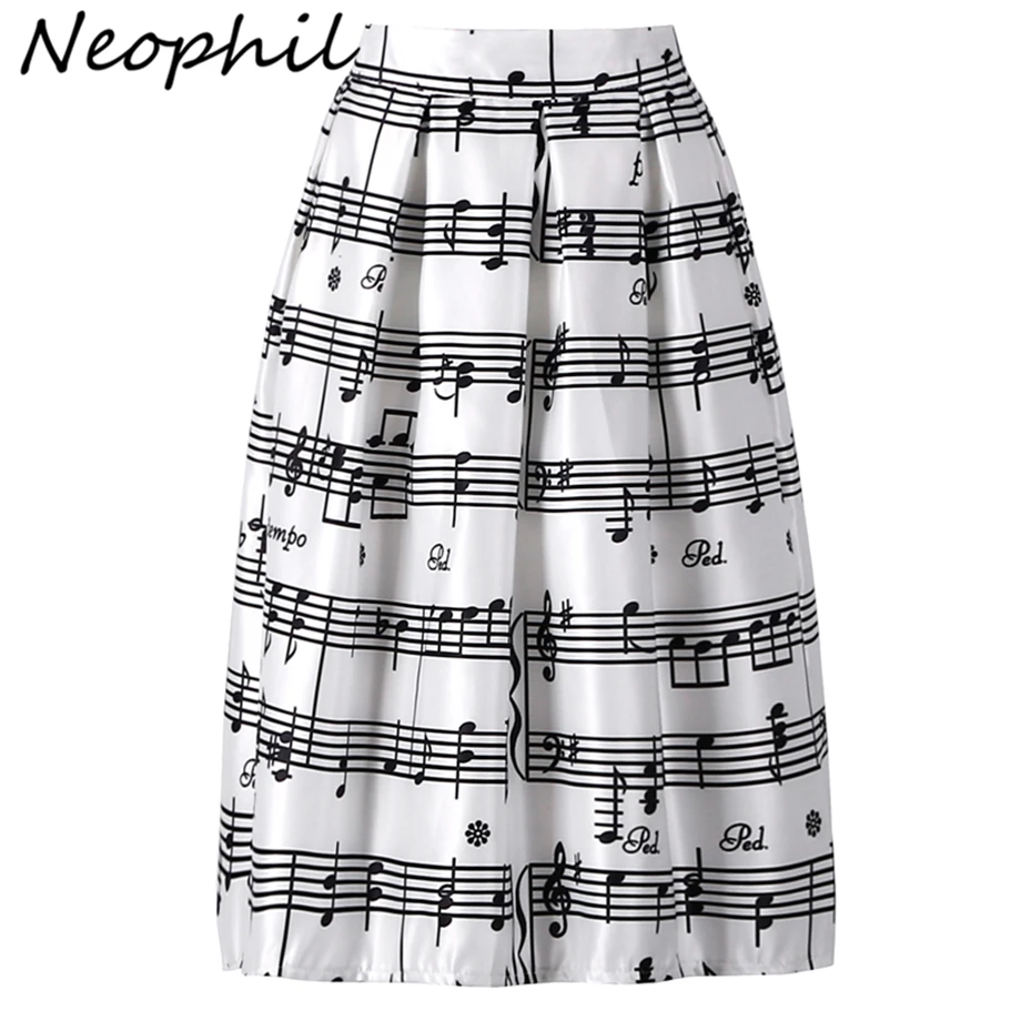 Neophil 2022 Summer Piano Music Note Melody Print High Waist Pleated Ball Gown Satin Flared Midi Women Skirts Tutu Saia S08024
Neophil 2022 Summer Piano Music Note Melody Print High Waist Pleated Ball Gown Satin Flared Midi Women Skirts Tutu Saia S08024