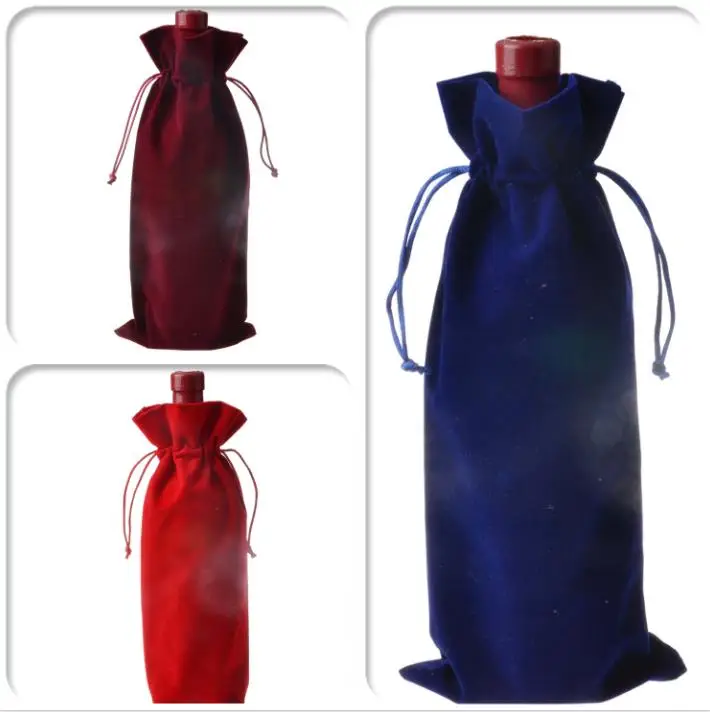 100pcs/lot Velvet Wine Bottle Covers Bags Drawstring Flannel Champagne Wedding Party Gift Packaging Pouch
100pcs/lot Velvet Wine Bottle Covers Bags Drawstring Flannel Champagne Wedding Party Gift Packaging Pouch