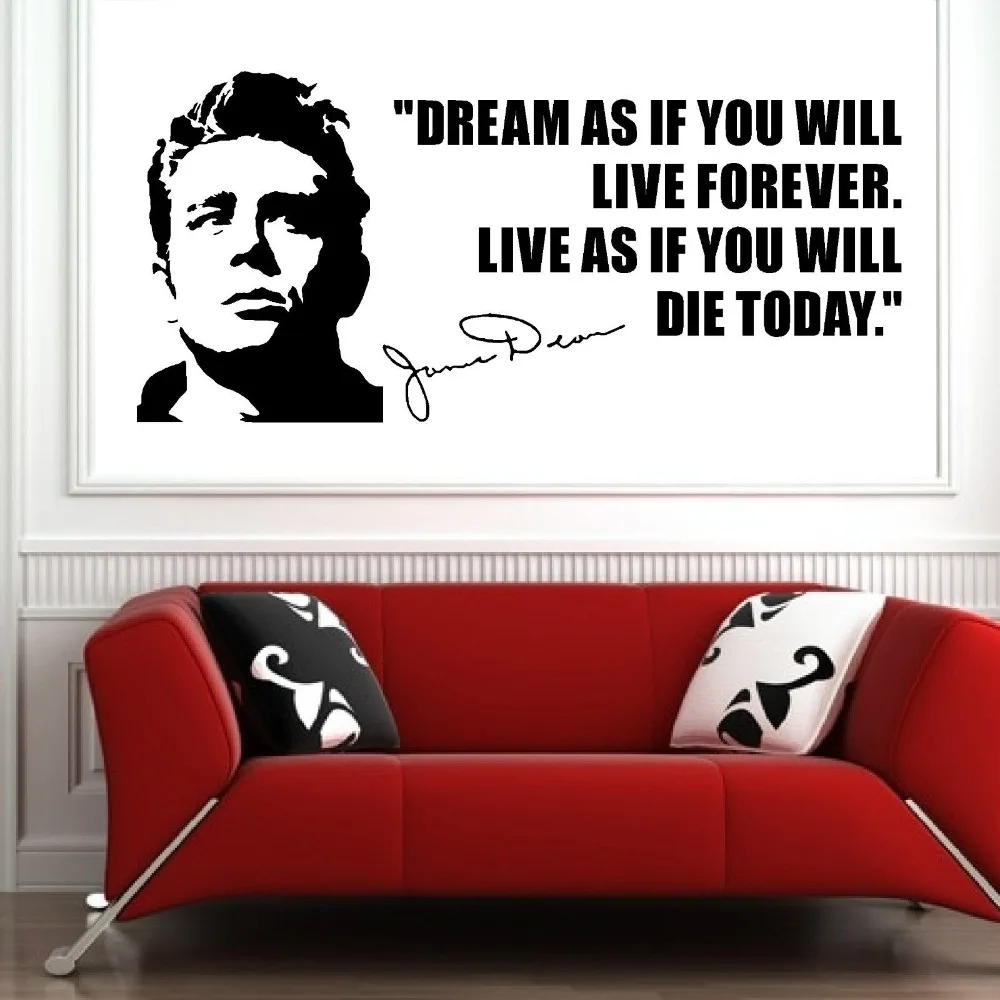 WALL DECAL JAMES DEAN USA ACTOR QUOTES Dream As If You Will Vinyl Wall Art Sticker Home Decoration Curving Wall Sticker M-170
WALL DECAL JAMES DEAN USA ACTOR QUOTES Dream As If You Will Vinyl Wall Art Sticker Home Decoration Curving Wall Sticker M-170