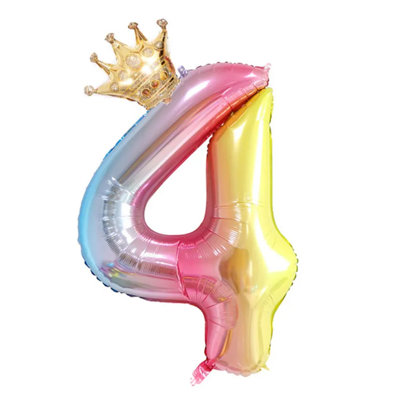 2PCS 32inch Gradient Rainbow Number Balloons With Crown Baby Boy Girl 1st Birthday Balloon Unicorn Party Happy Birthday Balloon
2PCS 32inch Gradient Rainbow Number Balloons With Crown Baby Boy Girl 1st Birthday Balloon Unicorn Party Happy Birthday Balloon