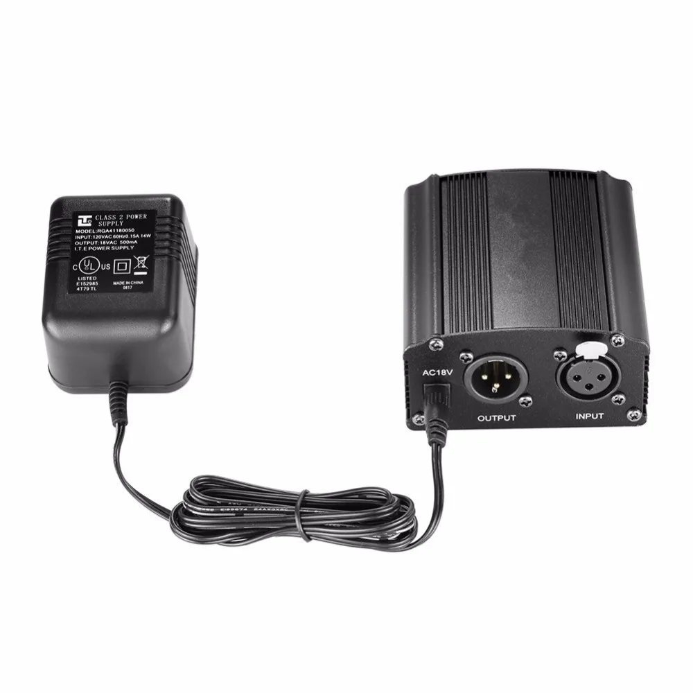 Wholesale Microphone 1-Channel 48V Phantom Power Supply+Adapter AU US EU Plug for Any Condenser Microphone Recording
Wholesale Microphone 1-Channel 48V Phantom Power Supply+Adapter AU US EU Plug for Any Condenser Microphone Recording