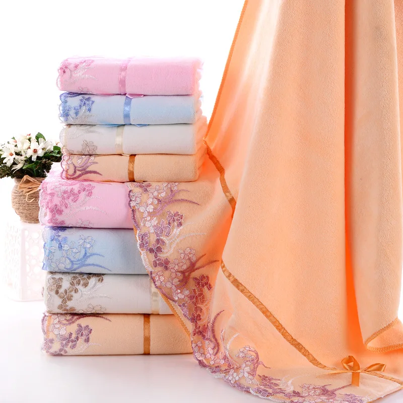 drop shipping 2pcs/set Microfiber Toallas Lace embroidery towel for Adult Serviette De Bain 1pc bath towel and 1pc hand towel
drop shipping 2pcs/set Microfiber Toallas Lace embroidery towel for Adult Serviette De Bain 1pc bath towel and 1pc hand towel