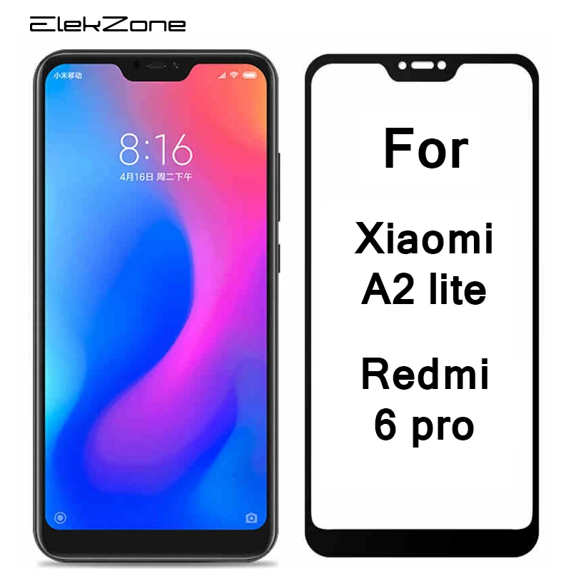 ElekZone 3D полное покрытие экрана протектор для Xiao mi Red 6 Pro 9H Твердость Xio A2 Lite