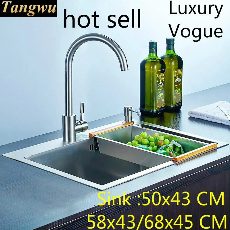 Free shipping Standard mini kitchen manual sink single trough durable food-grade stainless steel hot sell 50x43/58x43/68x45 CM
Free shipping Standard mini kitchen manual sink single trough durable food-grade stainless steel hot sell 50x43/58x43/68x45 CM