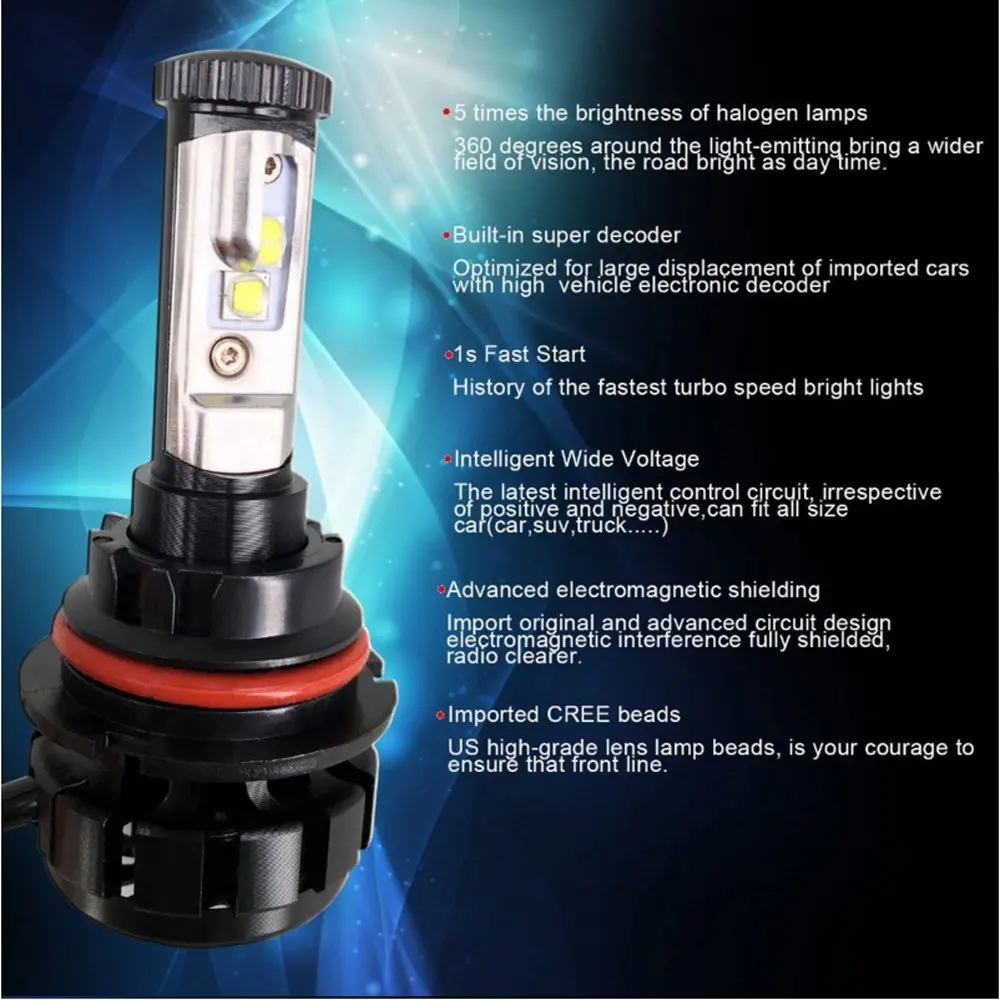 9004 HB1 9007 HB5 Hi/Lo Beam LED Car Headlight Bulb 80W XHP50 Chips 6000K Conversion Kit Auto Headlamp Bulbs Fog Lights 12V
9004 HB1 9007 HB5 Hi/Lo Beam LED Car Headlight Bulb 80W XHP50 Chips 6000K Conversion Kit Auto Headlamp Bulbs Fog Lights 12V