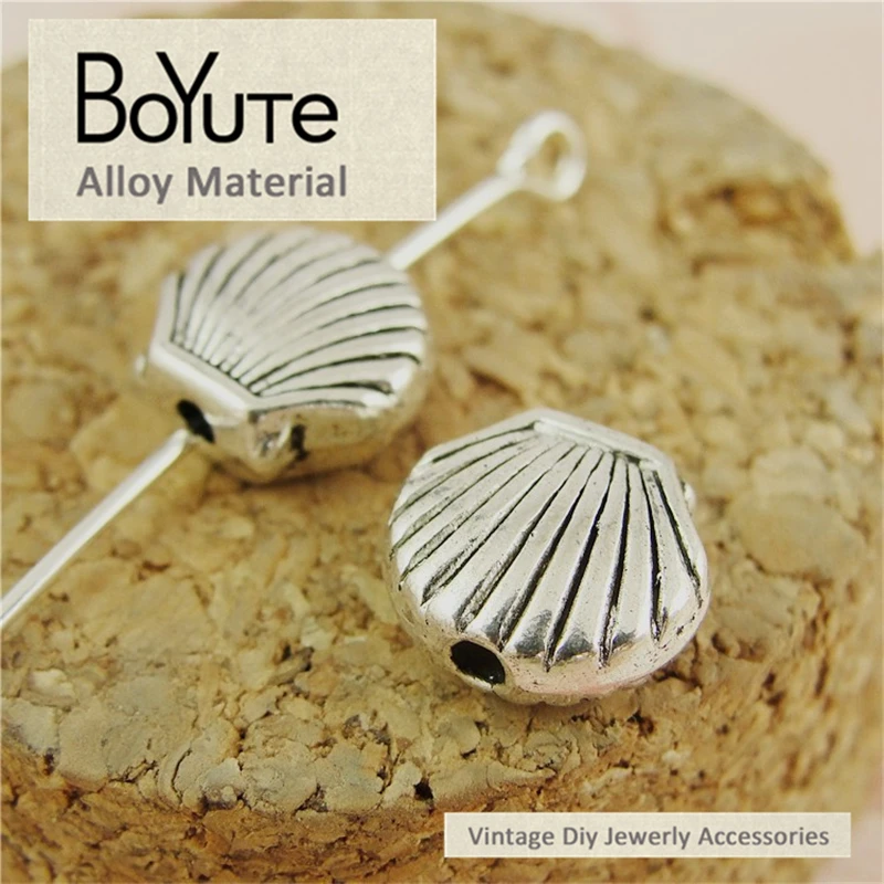 BoYuTe (100 Pieces/Lot) 9*9MM Vintage Style Antique Silver Plated Metal Seashell Hole Beads for Jewelry Accessories Wholesale
BoYuTe (100 Pieces/Lot) 9*9MM Vintage Style Antique Silver Plated Metal Seashell Hole Beads for Jewelry Accessories Wholesale