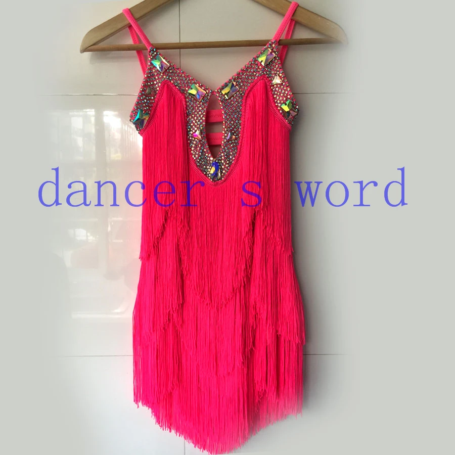 New latin dance costume sexy diamond tassel latin dance dress for children women latin dance competition dresses S-4XL
New latin dance costume sexy diamond tassel latin dance dress for children women latin dance competition dresses S-4XL