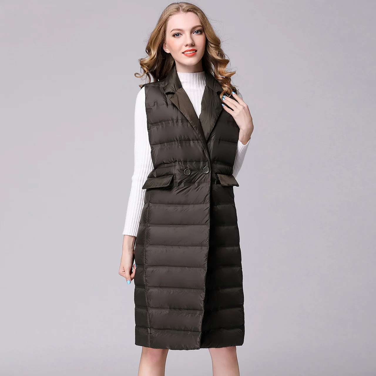 Shuchan Down Jacket For Women's Jackets Sleeveless Tank Jaqueta Feminina 90% White Duck Down Office Lady Long Style Winter Coat
Shuchan Down Jacket For Women's Jackets Sleeveless Tank Jaqueta Feminina 90% White Duck Down Office Lady Long Style Winter Coat