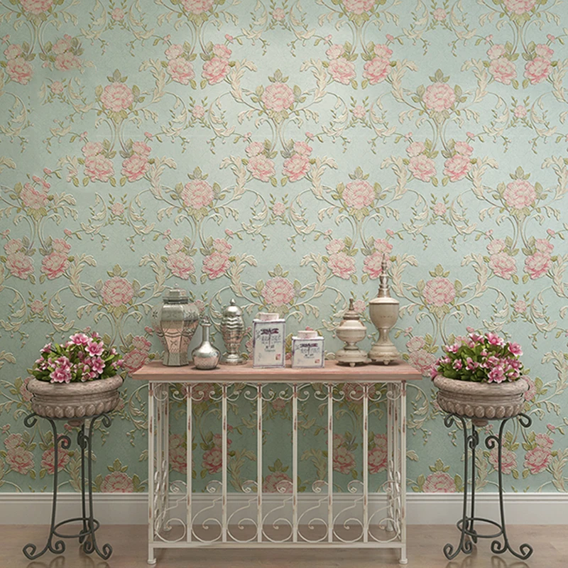 3D Non-Woven Wallpaper European Style Pastoral Flower Embossed Wallpaper Living Room Wedding House Romantic Warm 3D Home Decor
3D Non-Woven Wallpaper European Style Pastoral Flower Embossed Wallpaper Living Room Wedding House Romantic Warm 3D Home Decor