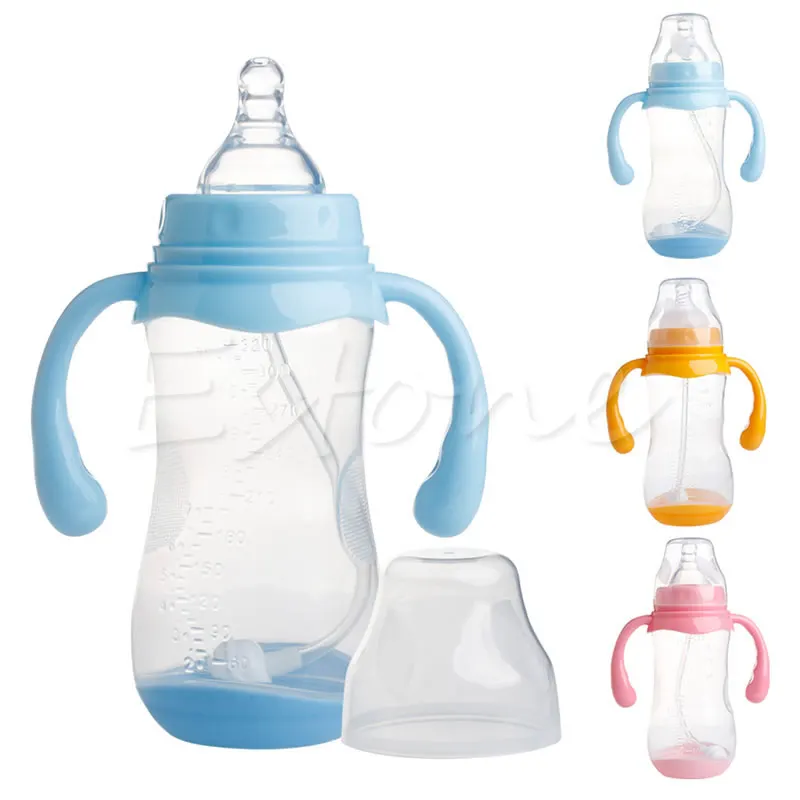 320ml Wide-caliber Baby Straw Bottle 1Pc Wide Neck Anti-colic Baby Infant Milk Feeding Nipple Bottle Nurser New
320ml Wide-caliber Baby Straw Bottle 1Pc Wide Neck Anti-colic Baby Infant Milk Feeding Nipple Bottle Nurser New
