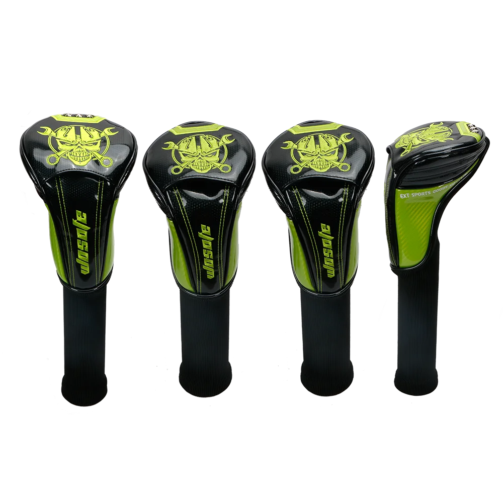 Golf headcover #1 #3 #5 H Golf Wood Headcovers 4pcs/Set PU Leather Head Covers Set Skull embroidery free shipping
Golf headcover #1 #3 #5 H Golf Wood Headcovers 4pcs/Set PU Leather Head Covers Set Skull embroidery free shipping