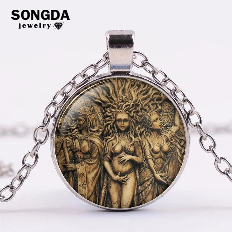 SONGDA Triple Moon Goddess Legend Statement Necklace Wicca Tree of Life Moon Magic Amulet Round Pendant Necklace Women Collares
SONGDA Triple Moon Goddess Legend Statement Necklace Wicca Tree of Life Moon Magic Amulet Round Pendant Necklace Women Collares