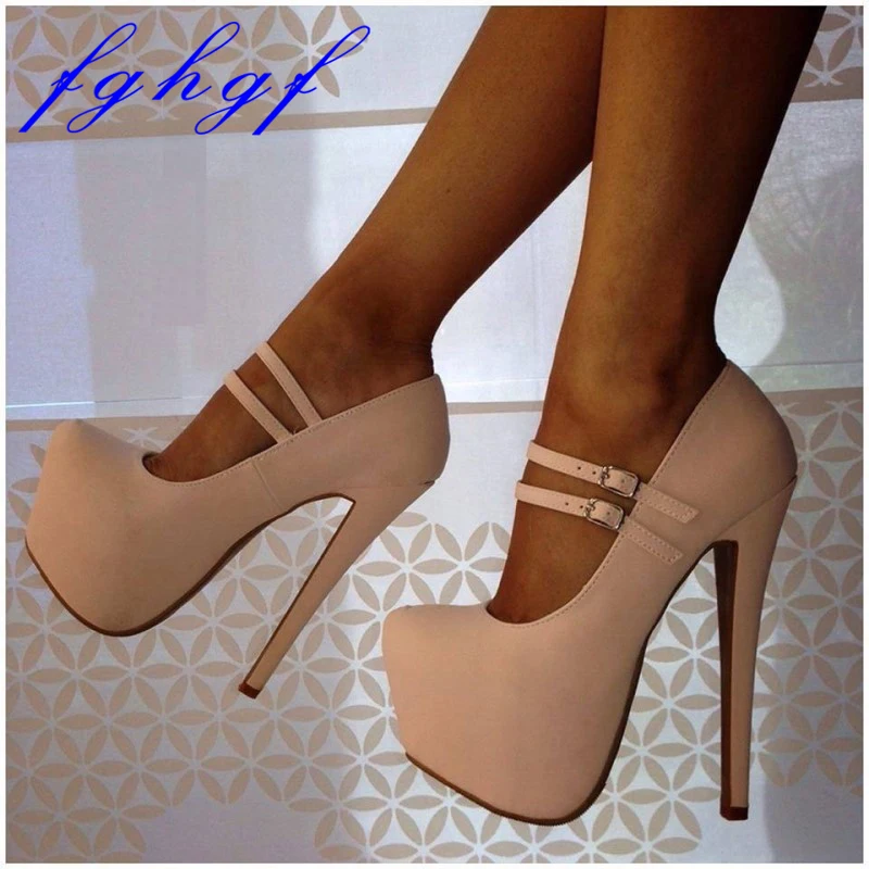 FGHGF popular brand platform shoes women peep-toe 16CM heels sexy beige, sky-blue shoes high heels fashion wedding shoes.
FGHGF popular brand platform shoes women peep-toe 16CM heels sexy beige, sky-blue shoes high heels fashion wedding shoes.