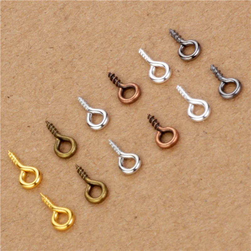 200pcs Small Tiny Mini Eye Pins Eyepins Hooks Eyelets Screw Threaded Iron Clasps Hooks Jewelry Findings 4*9mm
200pcs Small Tiny Mini Eye Pins Eyepins Hooks Eyelets Screw Threaded Iron Clasps Hooks Jewelry Findings 4*9mm
