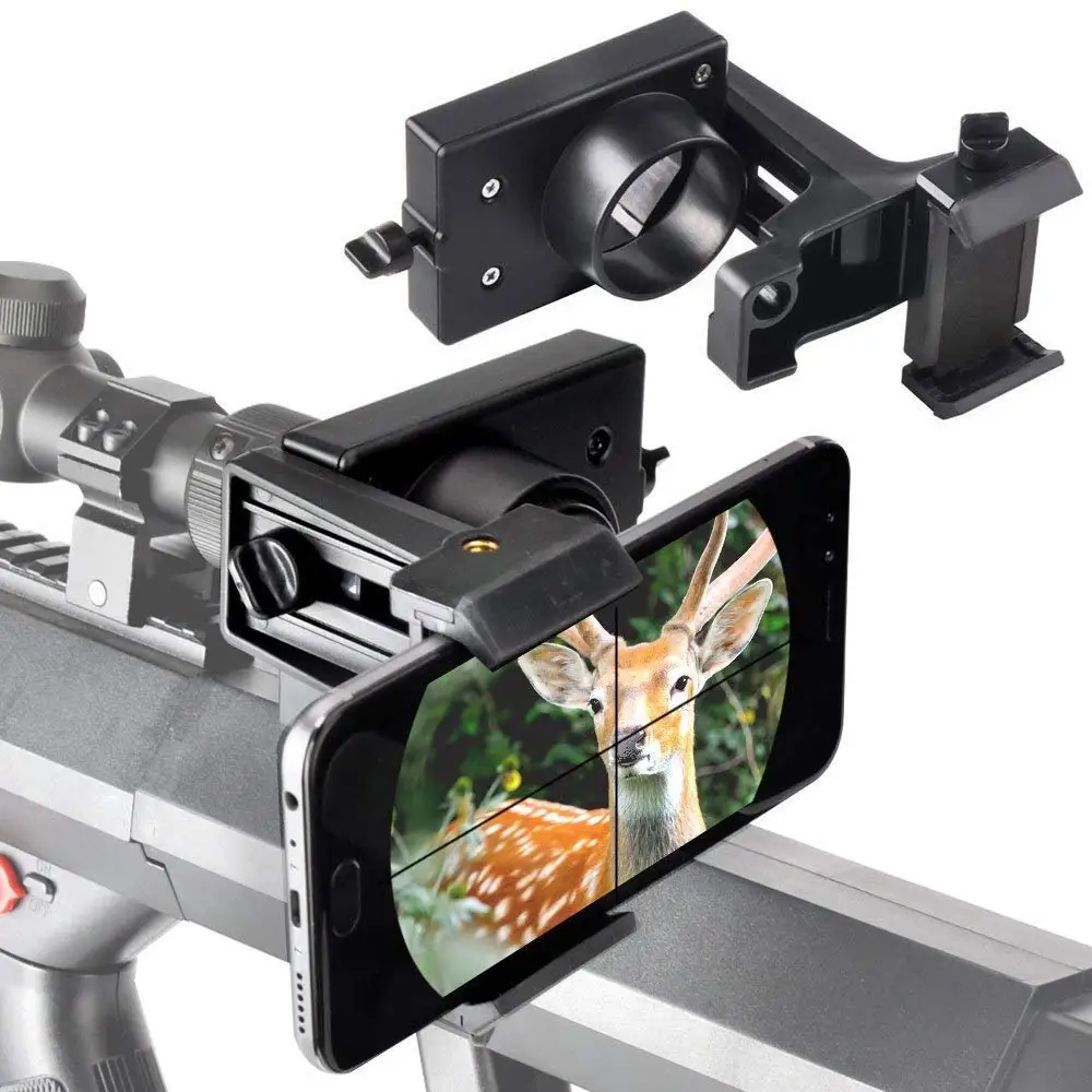 Universal Phone Lens Mount Stand Adapter for Semi Auto Rifle Scopes Action Bolt Rifle Scopes to Record Hunting Cellphone Screen
Universal Phone Lens Mount Stand Adapter for Semi Auto Rifle Scopes Action Bolt Rifle Scopes to Record Hunting Cellphone Screen