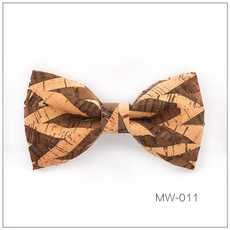 Novelty Corkwood Bow Ties For Men Wedding Marriage Handmade Cork Wood tie Sharp Corner Adult Neckties Cravat 011 | Аксессуары для