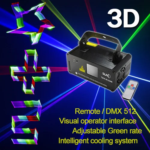 SUNY Remote DMX 3D Effect 400mW RGB Laser Show Lighting Sound Scanner Party Light LED Projector Fantastic Full Color Xmas
SUNY Remote DMX 3D Effect 400mW RGB Laser Show Lighting Sound Scanner Party Light LED Projector Fantastic Full Color Xmas
