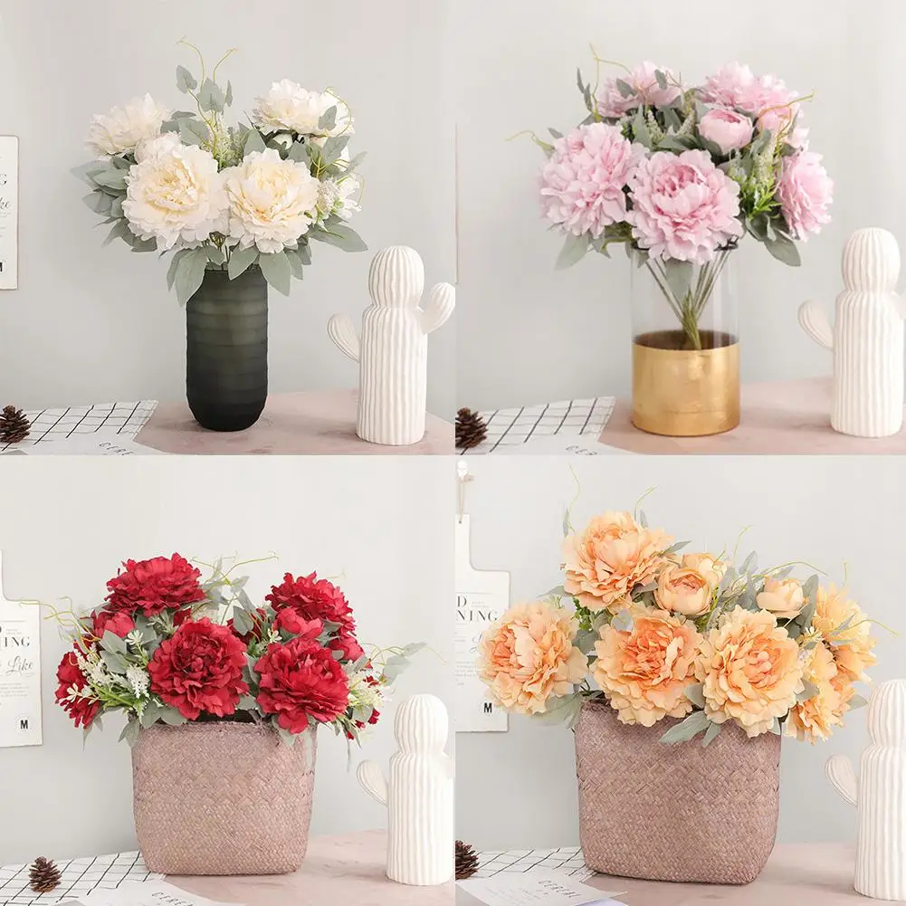Craze Artificial Peony Silk Flower Bouquet For Wedding Floral Arrangements And Home Decoration 4 Colors
Craze Artificial Peony Silk Flower Bouquet For Wedding Floral Arrangements And Home Decoration 4 Colors