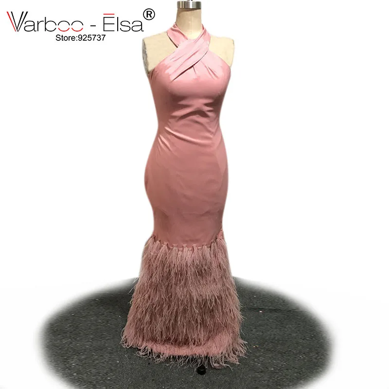 VARBOO_ELSA Sexy Halter Neck Evening Dress Elegant Pink Satin Long Mermaid Gowns 2021 Custom High Quality Feathers Party Dresses
VARBOO_ELSA Sexy Halter Neck Evening Dress Elegant Pink Satin Long Mermaid Gowns 2021 Custom High Quality Feathers Party Dresses