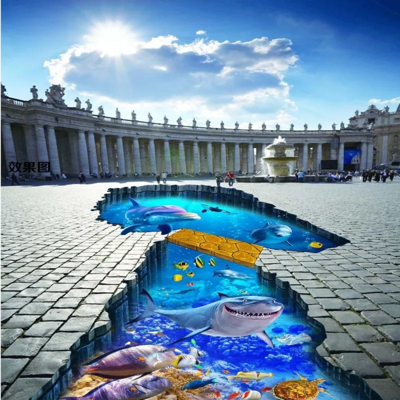 Free Shipping Underwater shark dolphin wood bridge 3D outdoor floor painting non-slip mall living room bathroom flooring mural
Free Shipping Underwater shark dolphin wood bridge 3D outdoor floor painting non-slip mall living room bathroom flooring mural