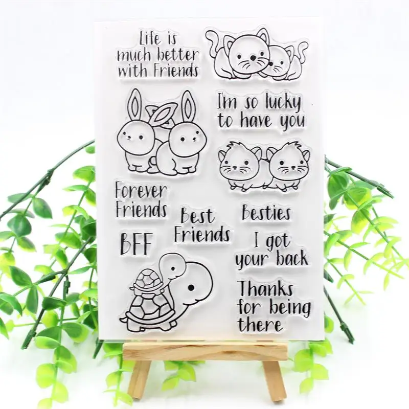 KSCRAFT Best Friends Transparent Clear Silicone Stamps for DIY Scrapbooking/Card Making/Kids Crafts Fun Decoration Supplies 650
KSCRAFT Best Friends Transparent Clear Silicone Stamps for DIY Scrapbooking/Card Making/Kids Crafts Fun Decoration Supplies 650