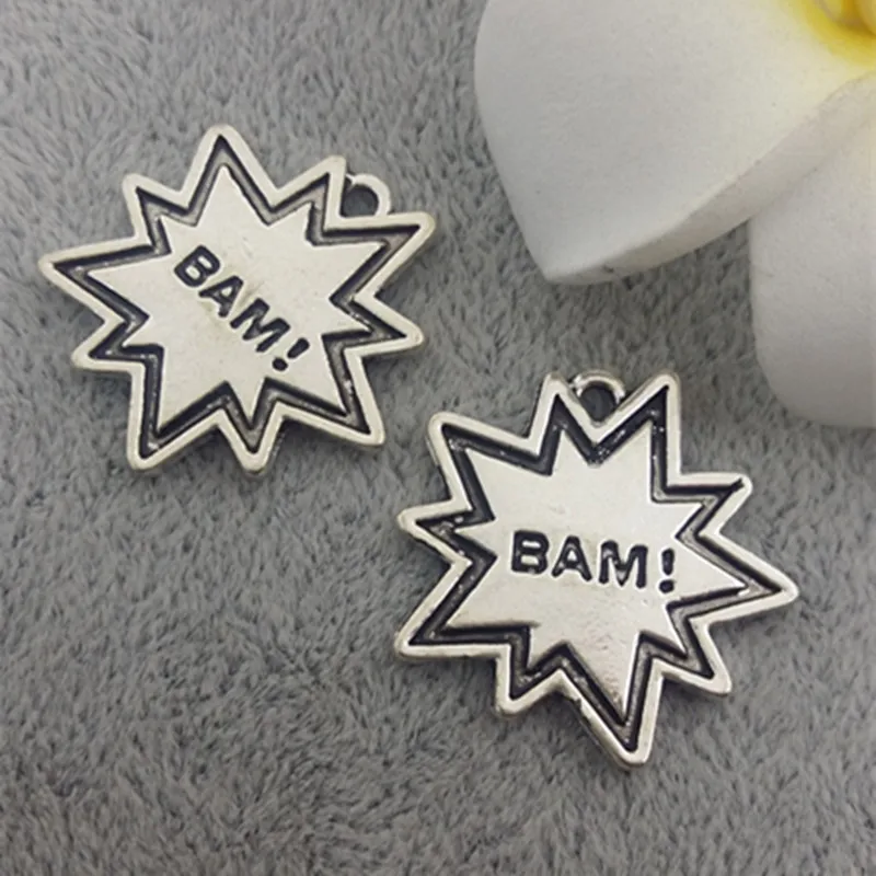 20pcs 26mm Jewelry Accessories Ancient silver color lettering BAM Disc Charm Pendant DIY Jewelry Making Accessories
20pcs 26mm Jewelry Accessories Ancient silver color lettering BAM Disc Charm Pendant DIY Jewelry Making Accessories